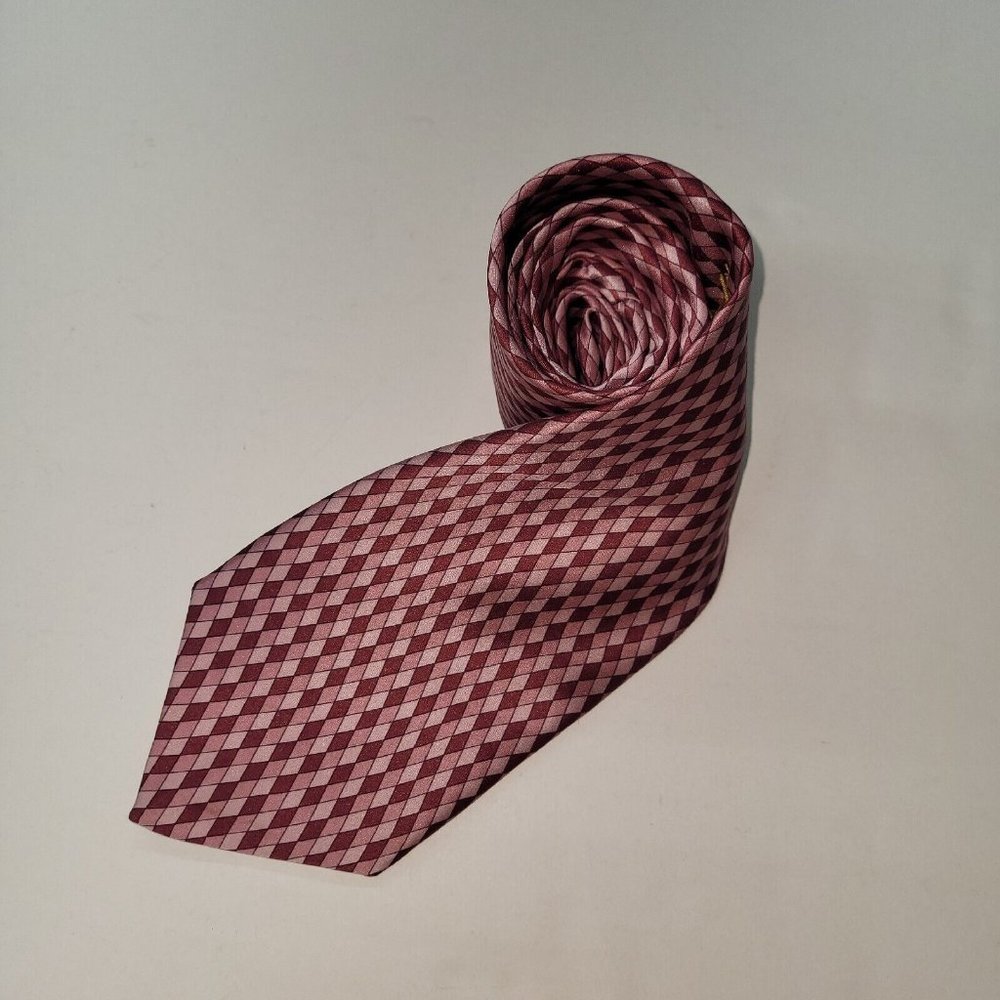 Innocenti Oro By Tom James Mens Tie Silk‎ Handmade Geometric Print USA